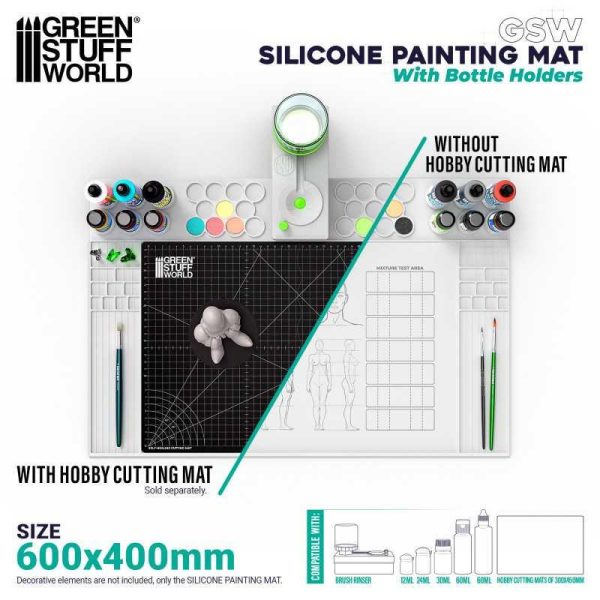 Green Stuff World    Silicone Painting Mat with Edges - 8435646519227ES - 8435646519227