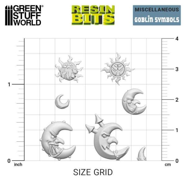 Green Stuff World    3D Printed Set - Goblin Symbols - 8435646524658ES - 8435646524658