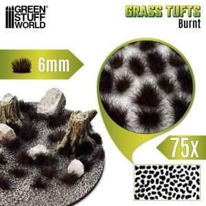 Green Stuff World    Static Grass Tufts 6mm - Burnt Brown - 8435646501758ES - 8435646501758