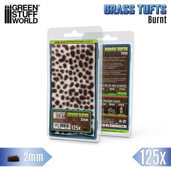 Green Stuff World    Static Grass Tufts 2mm - Burnt Brown - 8435646524498ES - 8435646524498