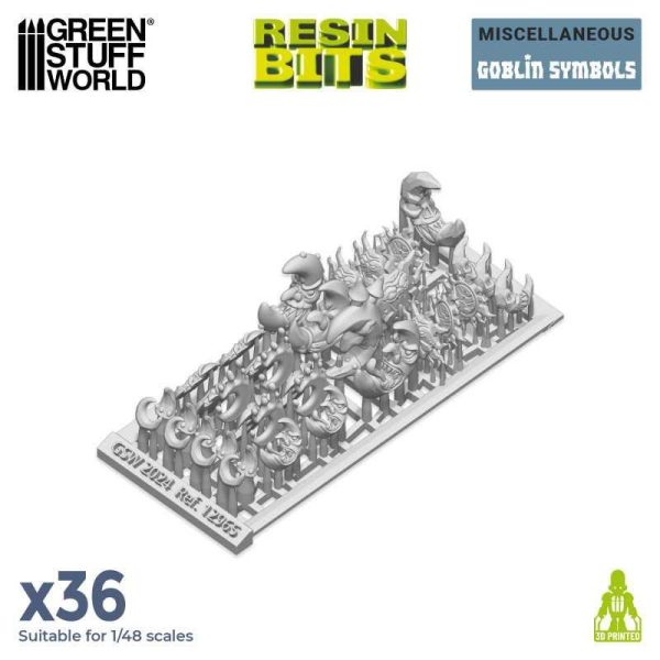 Green Stuff World    3D Printed Set - Goblin Symbols - 8435646524658ES - 8435646524658