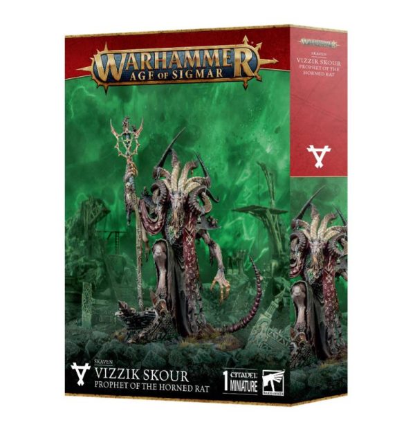 Games Workshop Age of Sigmar   Skaven: Vizzik Skour Prophet Horned Rat - 99120206042 - 5011921219001