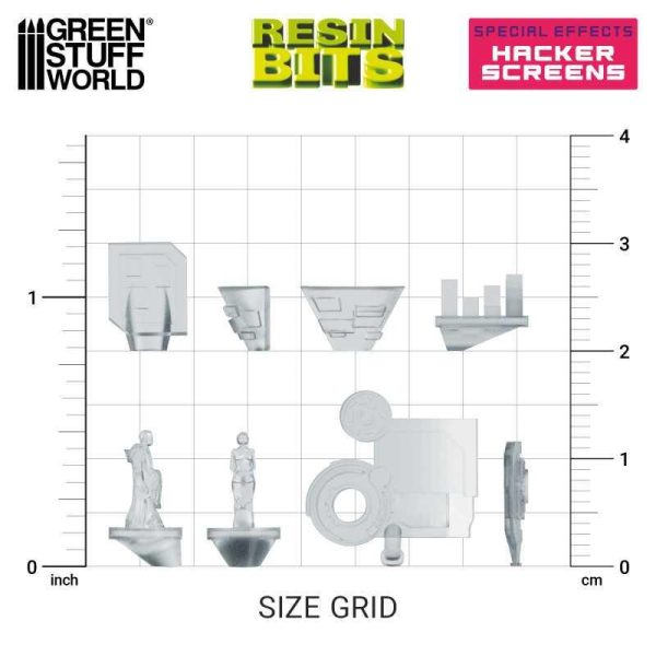 Green Stuff World    3D Printed Set - Hacker Screens - 8435646518664ES - 8435646518664