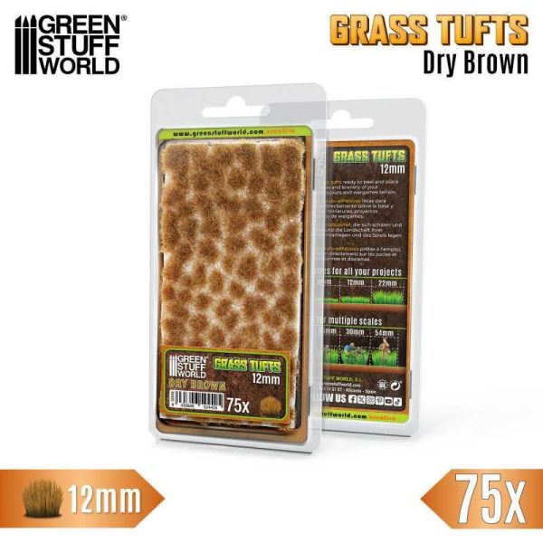 Green Stuff World    Static Grass Tufts 12mm - Dry Brown - 8435646524405ES - 8435646524405