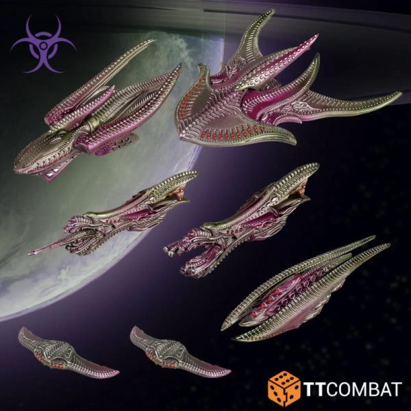 TTCombat Dropfleet Commander   Scourge Light Ships - TTDFX-SCG-021 -