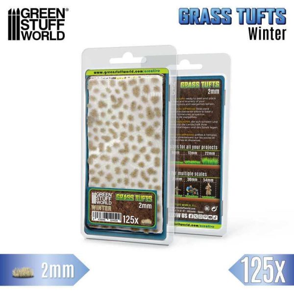 Green Stuff World    Static Grass Tufts 2mm - Winter White - 8435646524504ES - 8435646524504