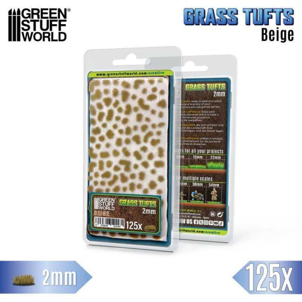 Green Stuff World    Static Grass Tufts 2mm - Beige - 8435646524481ES - 8435646524481