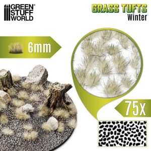 Green Stuff World    Static Grass Tufts 6mm - Winter White - 8435646501734ES - 8435646501734