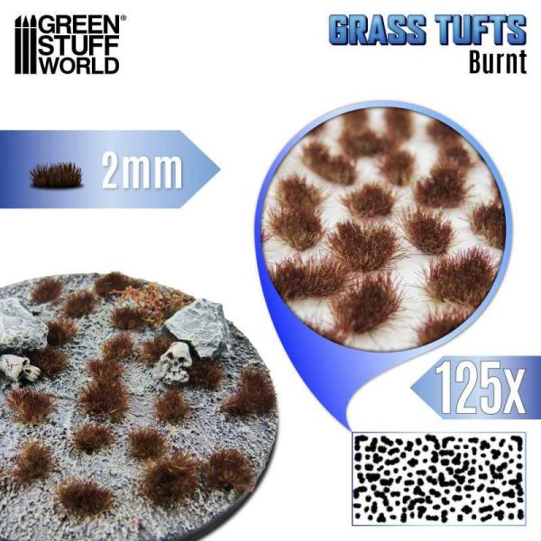 Green Stuff World    Static Grass Tufts 2mm - Burnt Brown - 8435646524498ES - 8435646524498