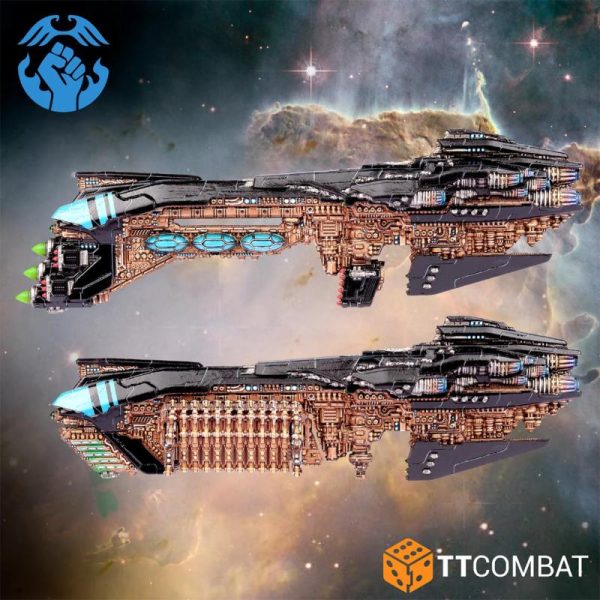 TTCombat Dropfleet Commander   Resistance Battlecruisers - TTDFX-RES-022 -