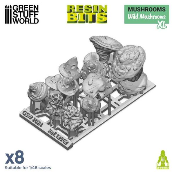 Green Stuff World    3D Printed Set - Wild Mushrooms XL - 8435646524627ES - 8435646524627