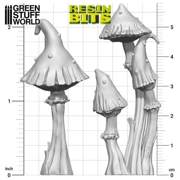 Green Stuff World    3D Printed Set - Goblin Mushrooms XL - 8435646524610ES - 8435646524610