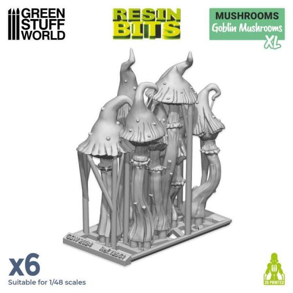 Green Stuff World    3D Printed Set - Goblin Mushrooms XL - 8435646524610ES - 8435646524610