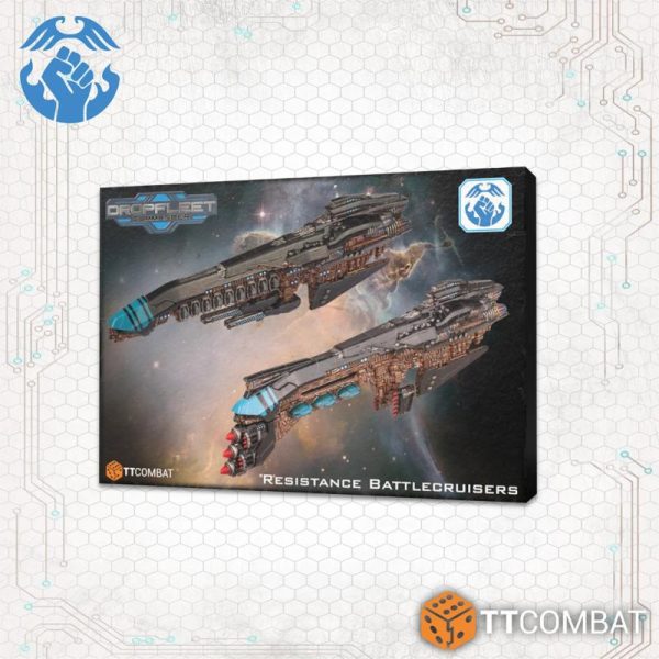 TTCombat Dropfleet Commander   Resistance Battlecruisers - TTDFX-RES-022 -