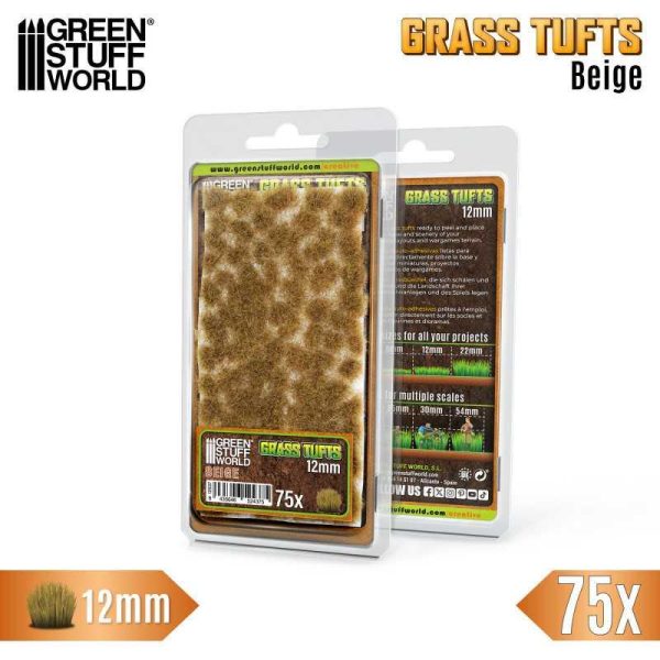 Green Stuff World    Static Grass Tufts 12mm - Beige - 8435646524375ES - 8435646524375