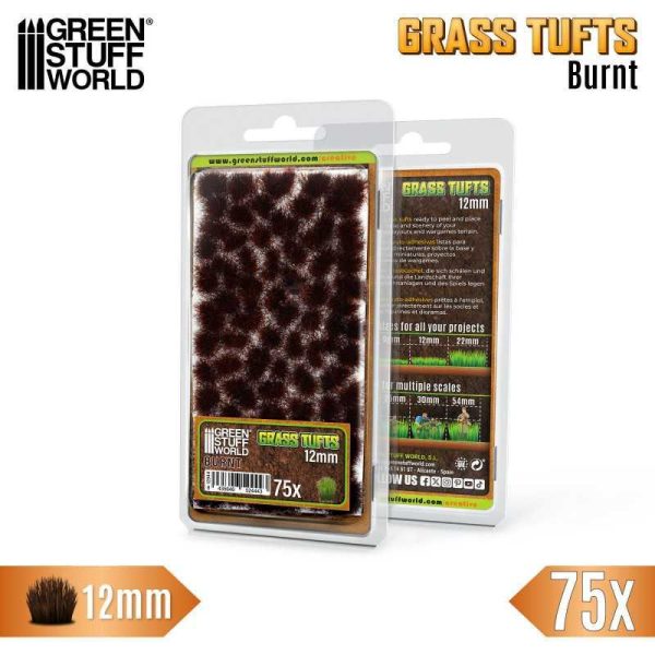 Green Stuff World    Static Grass Tufts 12mm - Burnt Brown - 8435646524443ES - 8435646524443