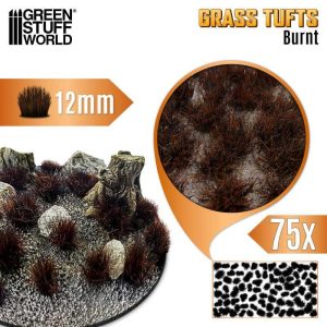 Green Stuff World    Static Grass Tufts 12mm - Burnt Brown - 8435646524443ES - 8435646524443