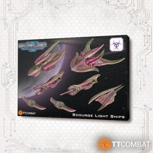 TTCombat Dropfleet Commander   Scourge Light Ships - TTDFX-SCG-021 -