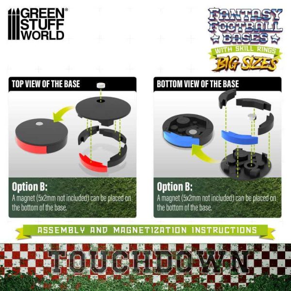 Green Stuff World    Blood Bowl Bases 40mm with Skill Rings - 8435646524030ES - 8435646524030