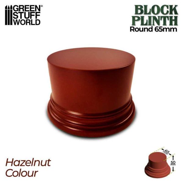 Green Stuff World    Round Block Plinth 6.5 cm - Hazelnut Brown - 8435646523184ES - 8435646523184