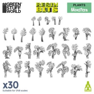 Green Stuff World    3D Printed Set - Monstera Plant - 8435646511115ES - 8435646511115