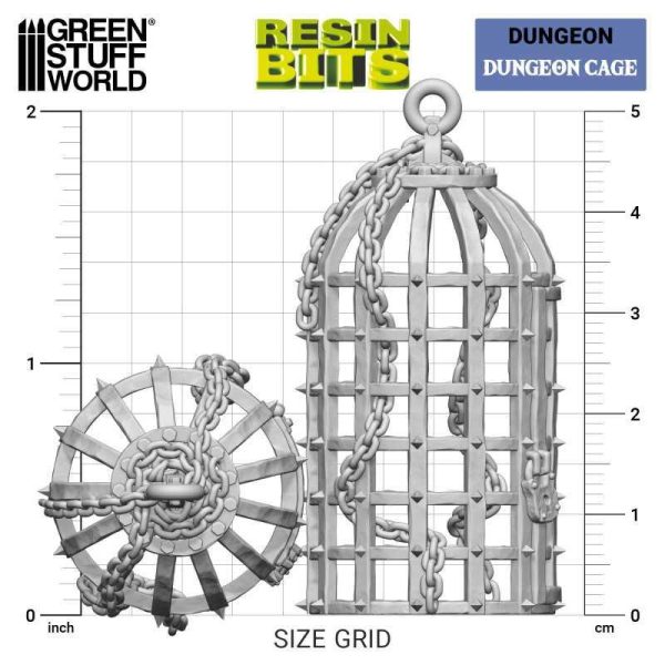 Green Stuff World    3D Printed Set - Dungeon Cage - 8435646523897ES - 8435646523897