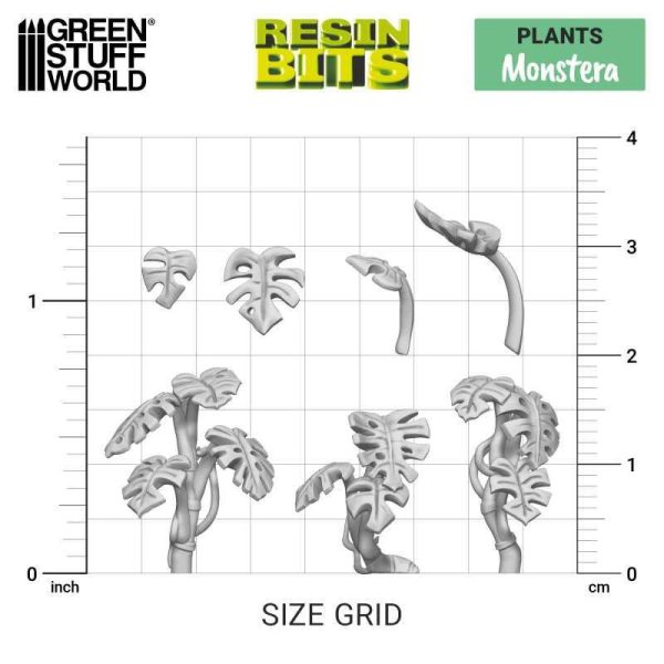 Green Stuff World    3D Printed Set - Monstera Plant - 8435646511115ES - 8435646511115