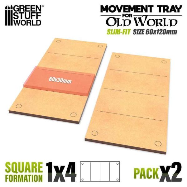 Green Stuff World    MDF Movement Trays - Slimfit 120x60mm - 8435646527383ES - 8435646527383