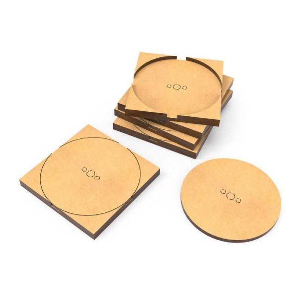 Green Stuff World    MDF Base adapter - Round 60mm to Square - 8435646526089ES - 8435646526089