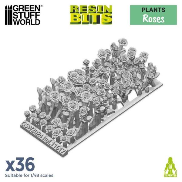 Green Stuff World    3D Printed Set - Roses - 8435646511177ES - 8435646511177