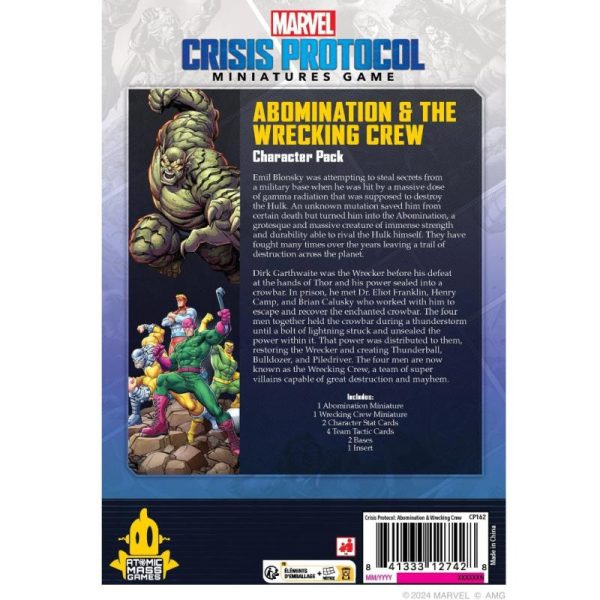 Atomic Mass Marvel Crisis Protocol   Marvel Crisis Protocol: Abomination & Wrecking Crew - AMGCP162 -