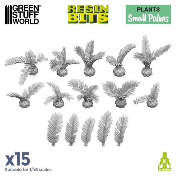 Green Stuff World    3D Printed Set - Small Palms - 8435646522616ES - 8435646522616