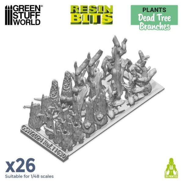 Green Stuff World    3D Printed Set - Dead Tree Brushes - 8435646511306ES - 8435646511306