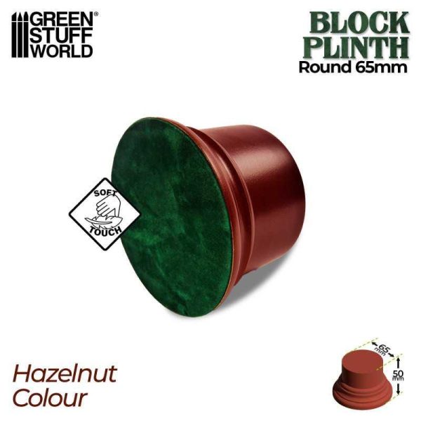 Green Stuff World    Round Block Plinth 6.5 cm - Hazelnut Brown - 8435646523184ES - 8435646523184