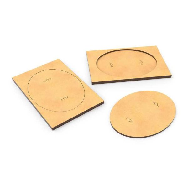 Green Stuff World    MDF Base adapter - Oval 120x92mm to Rectangular 150x100mm - 8435646526140ES - 8435646526140