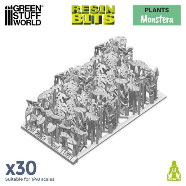 Green Stuff World    3D Printed Set - Monstera Plant - 8435646511115ES - 8435646511115