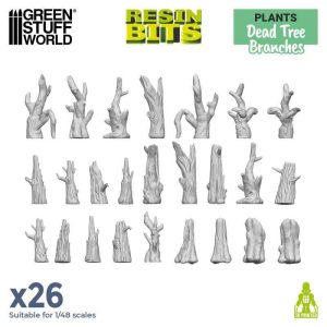 Green Stuff World    3D Printed Set - Dead Tree Brushes - 8435646511306ES - 8435646511306