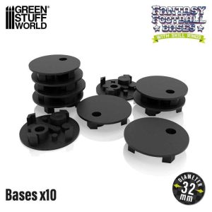 Green Stuff World    Blood Bowl Bases 32mm (X10) - 8435646523903ES - 8435646523903