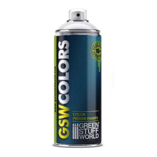 Green Stuff World    White Gloss Spray Paint 400ml - 8435646525426ES - 8435646525426