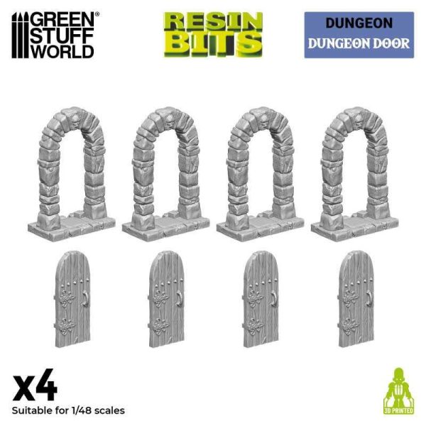 Green Stuff World    3D Printed Set - Dungeon Doors - 8435646526539ES - 8435646526539