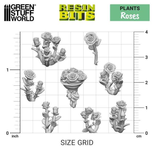 Green Stuff World    3D Printed Set - Roses - 8435646511177ES - 8435646511177