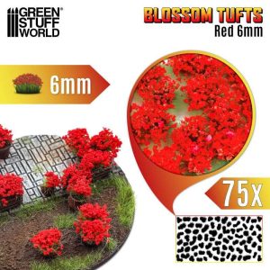 Green Stuff World    Blossom Tufts - 6mm - Red Flowers - 8435646525020ES - 8435646525020