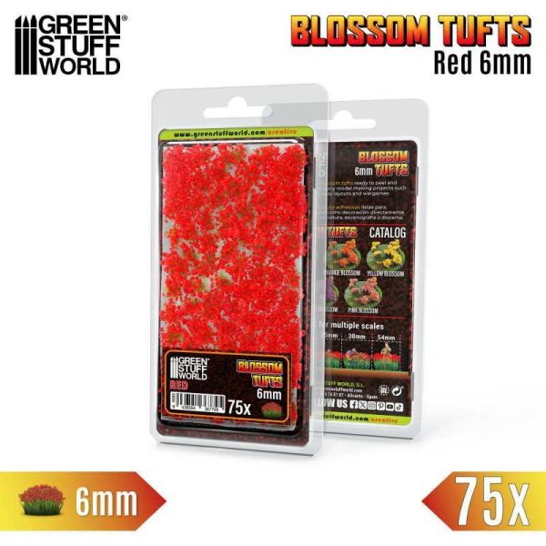 Green Stuff World    Blossom Tufts - 6mm - Red Flowers - 8435646525020ES - 8435646525020