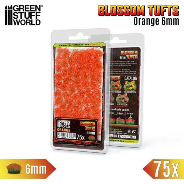 Green Stuff World    Blossom Tufts - 6mm - Orange Flowers - 8435646525037ES - 8435646525037