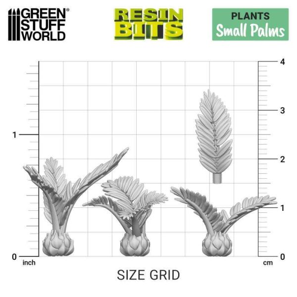 Green Stuff World    3D Printed Set - Small Palms - 8435646522616ES - 8435646522616