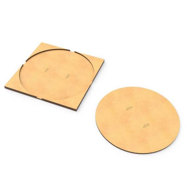 Green Stuff World    MDF Base adapter - Round 160mm to Square - 8435646526126ES - 8435646526126