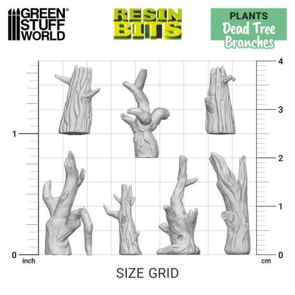 Green Stuff World    3D Printed Set - Dead Tree Brushes - 8435646511306ES - 8435646511306