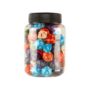 Q-Workshop    Round Jar of Classic RPG Dice (80) - JMIX07 - 5907699494064