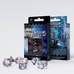 Q-Workshop    Classic RPG Translucent & blue-red Dice Set (7) - SCLE16 - 5907699491490