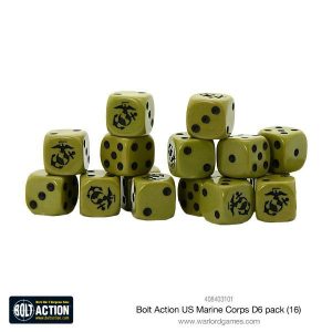 Warlord Games Bolt Action   US Marine Corps D6 Dice (16) - 408403101 - 5060393708643